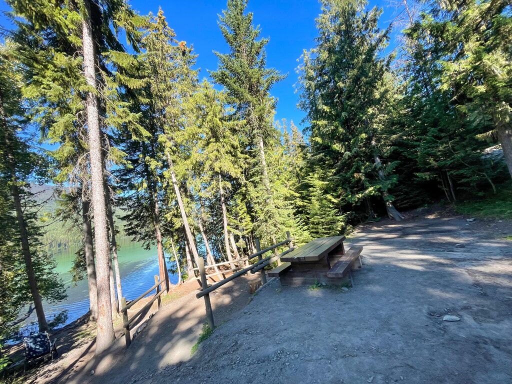 Johnson Lake rec site #1 is the best rec site because you get a private beach. Enjoy this tropical beach destination in BC.