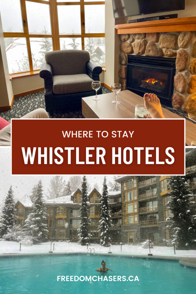 two views from inside whistler hotels
