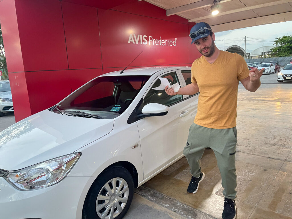 renting a car at Cancun international airport