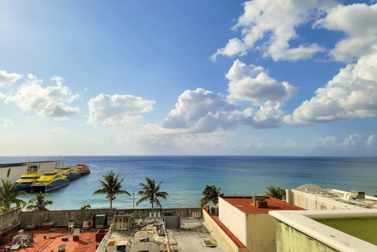 San Miguel Cozumel Mexico with views of the Caribbean Sea