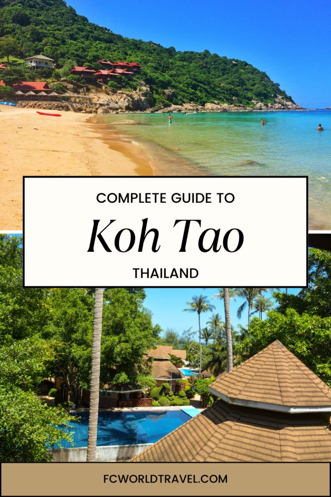 Beautiful luxury resorts in Koh Tao Thailand with palm trees and pool views. Ocean views in Koh Tao at the beaches