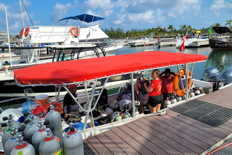 scuba diving boat